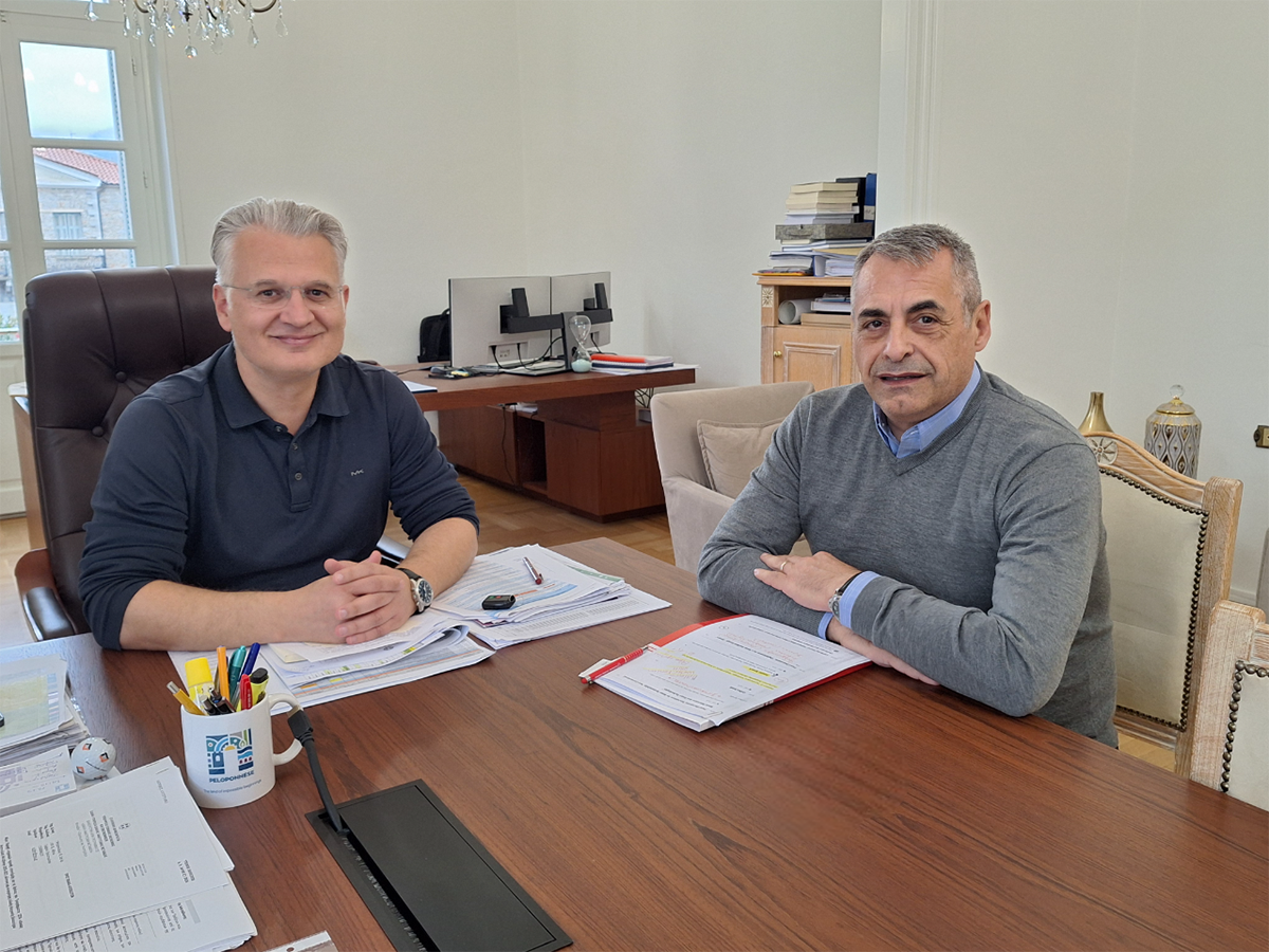 Συνάντηση Περιφερειάρχη Πτωχού με Δήμαρχο Τρίπολης για τη στρατηγική Βιώσιμης Αστικής Ανάπτυξης